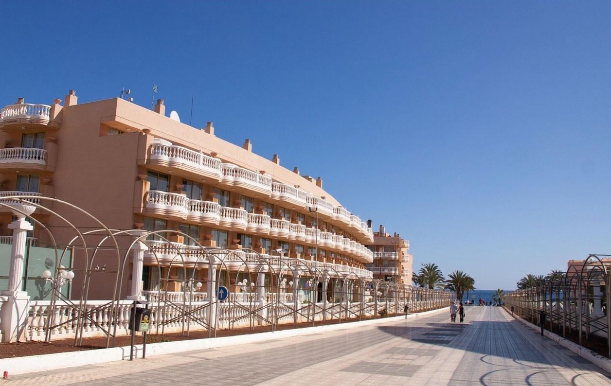 A classic hotel facade with spacious balconies